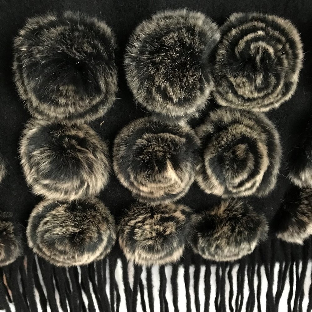Cashmere Rex Rabbit Shawl/Scarf - Picture 3 of 3